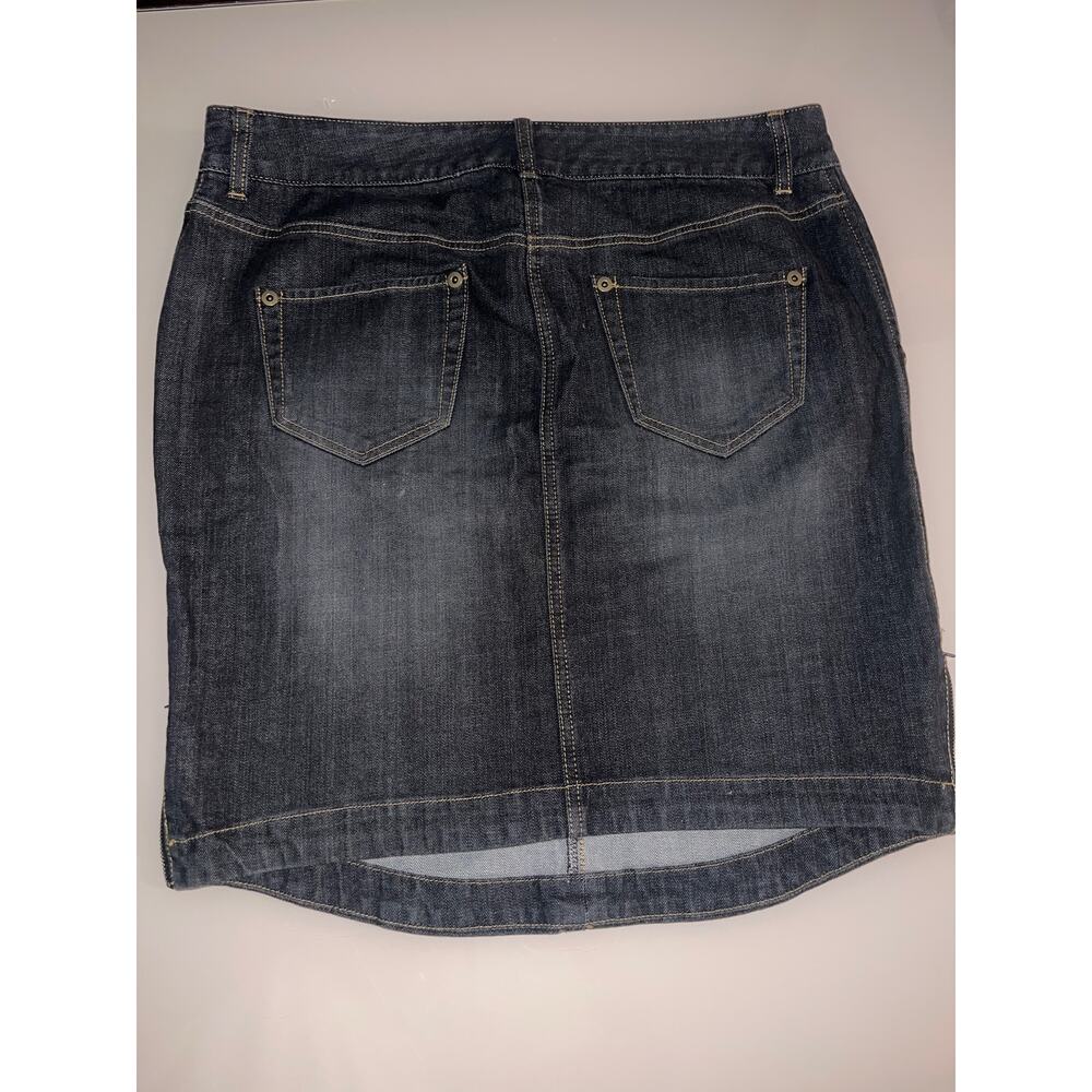 Torrid gray/dark blue Jean Skirt 12 98% cotton NWOT - Picture 9 of 14